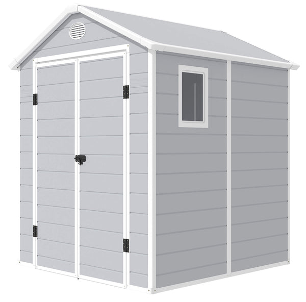 Casetta Box da Giardino in Plastica 190x192x226 cm Grigio sconto