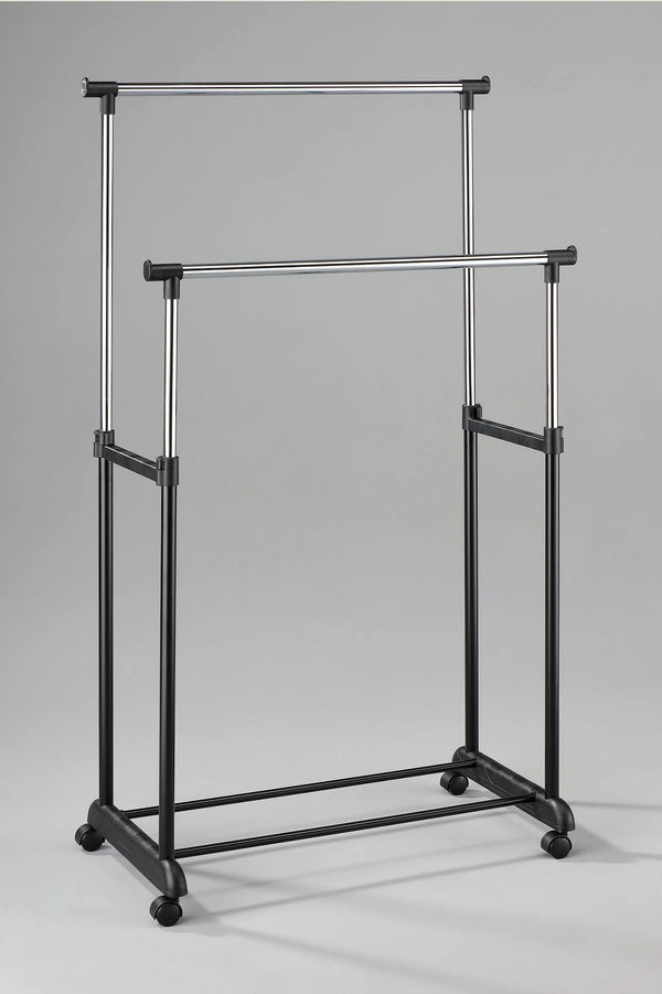 prezzo Stender Doppio in Metallo Cromato Nero 81x43x160 cm Transat Duo Nero Cromo