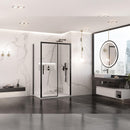 Box Doccia Angolare 80x130 cm 1 Anta Scorrevole in Cristallo Trasparente 6mm H195 Bonussi Eliane