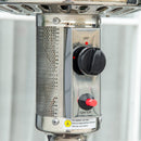 Stufa a Fungo Gas Gpl da Esterno Ø81 x 221A cm 13kW in Acciaio e Alluminio Marrone