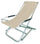 Sedia Sdraio Basculante Pieghevole in Alluminio Beige