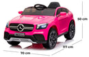 Macchina Elettrica per Bambini SUV 12V con Licenza Mercedes GLC Coupè Rosa