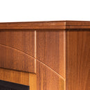 Camino Elettrico da Pavimento 85x110x27 cm Effetto Fiamma 1500W Madeira & Mars Noce