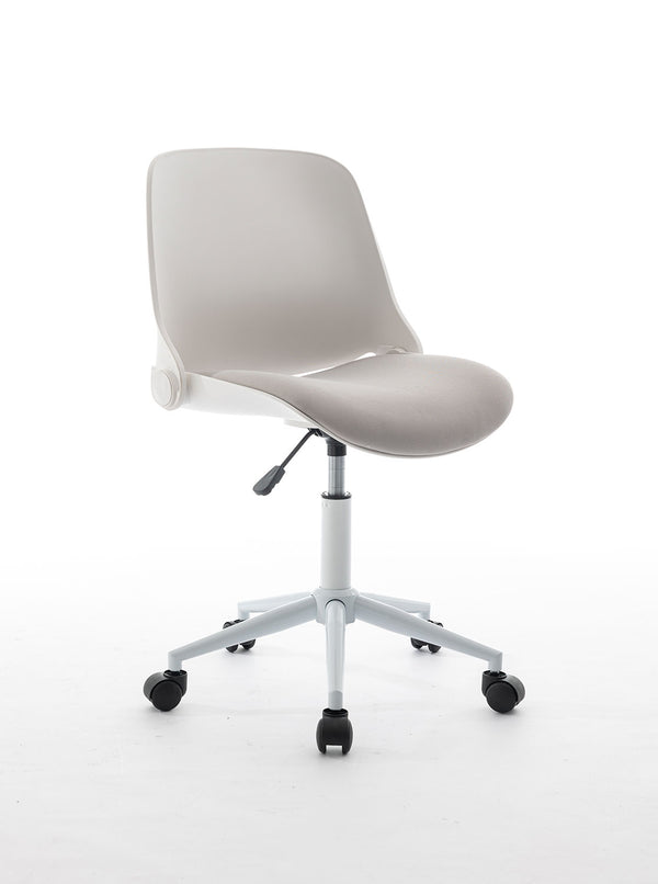 Sedia Operativa da Ufficio 50x51x88-104 cm Amarillo Schienale in Plastica e Seduta Imbottita Bianco e Grigio prezzo