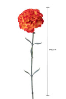 Set 12 Fiori Artificiali di Garofano H 67 cm