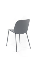 Set 4 Sedie 55x46xH79 cm in Polipropilene Eva Grigio Scuro