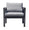 Poltrona da Giardino 70x75x60 cm in Alluminio Grigio con Cuscini Grigio