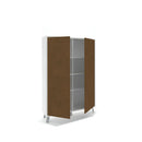Mobile Soggiorno Madia Alta 4 Ante 108x41x161 cm Ossido Bianco e Ruggine   