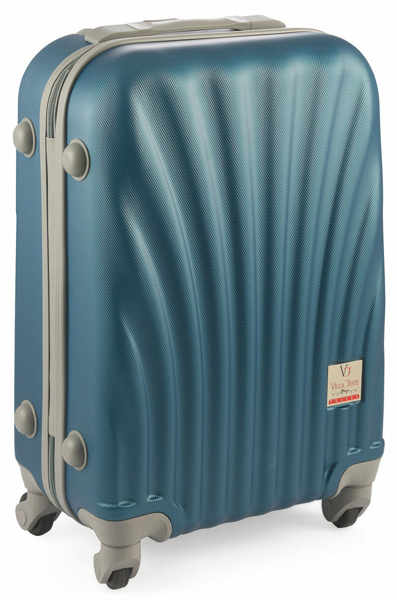 Trolley Valigia Bagaglio a Mano Rigida in ABS 4 Ruote Soriani Blu