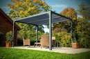 Pergola da Giardino 3,6x3 m in Alluminio Copertura a Pannelli Girevoli Grigio Antracite