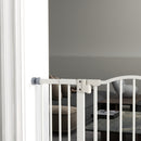 Cancellino per Cani Estensibile 74-100x78 cm in Metallo Bianco