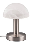 Lampada da Tavolo da Interno Attacco E14 in Metallo Nichel Satinato 