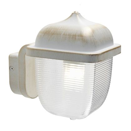 Lampada Applique Quadra Colore Bianco e Oro per Esterno Linea Short Sovil sconto
