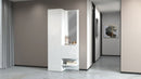 Mobile Ingresso 2 Armadietti e Specchio 90x35x191 cm Kompact Bianco Lucido  