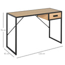 Scrivania da Ufficio Porta PC 1 Cassetto 110x45x76 cm in Acciaio 