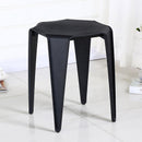 Set 4 Sgabelli 35x35 cm in Polipropilene Nero