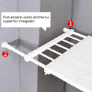 Mensola Estensibile per Armadi 35x45cm Scaffale Telescopico per Mobili Bianca