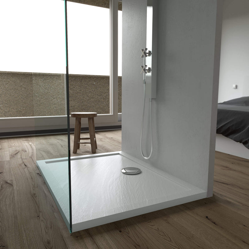 Piatto Doccia in Acrilico Fosterberg Floret 3 Bianco Varie Misure