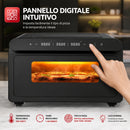 Forno Elettrico per Pizze 2200W Pizza Maker Cottura Uniforme Temperatura 150-430° Nero