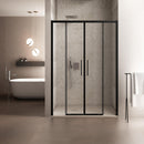 Porta Parete Doccia 2 Ante Scorrevoli in Cristallo Trasparente 6mm H195 Bonussi Eliane Varie Misure