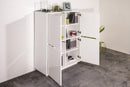 Credenza 4 Ante 100,1x41,4x126 cm Bloom Bianco Lucido