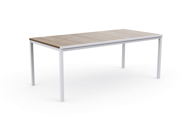 acquista Tavolo da Giardino Keter Porto 200x95x75 cm Deco Coat Piano Effetto Legno Frassino