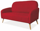 Divano 2 Posti 137x75x89 cm in Tessuto Soriani Bordeaux