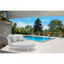 Divano Letto Seychelles 183x180x84 h cm in Alluminio Grigio chiaro