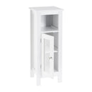 Mobile da bagno a 1 Anta con Griglia Armadio in Legno Colore Bianco 30x28x80H cm