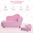Divano per Bambini 80x40x49 cm in Pile Rosa