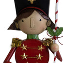 Statua metallo bambina rosso cm 31,7x26,7xh104,7