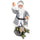 Pupazzo Babbo Natale H80 cm con Luci e Movimento Grigio