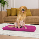 Maxi Cuscino Imbottito e Trapuntato per Cani Gatti in Microfibra Fucsia