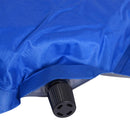 Materassino Gonfiabile da Campeggio con Cuscino in PVC Blu e Grigio 191x63x5 cm 