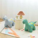 Sedia Poltrona per Bambini a Forma di Dinosauro 90x30x50 cm con Seduta Morbida Grigio