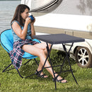 Tavolino Pieghevole da Giardino 60x60x74 cm  Marrone