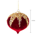 Set 4 Onion Velvet con Strass Ø10 cm Oro