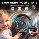 Auto Cavalcabile per Bambini 18-36 Mesi Licenza Porsche 63x28,5x38 cm con Clacson Fari Suoni in PP Nero Opaco      