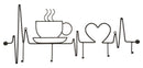 Appendiabiti da Muro Breakfast Nero 60x3,8x26,7 cm in Metallo Nero      