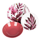 Servizio Piatti 18 Pezzi in Porcellana e Gres VdE Tivoli 1996 Les Serres Rouge