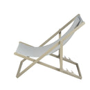 Sdraio da Giardino pieghevole 100x56xH75,5 cm Gilda Ecrù