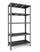 Scaffale a Incastro RAKO 100x40x187 cm 5 Ripiani Portata 80 kg in Metallo Grigio Scuro