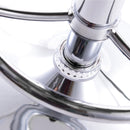 Set 2 Sgabelli 38x40x54/74 cm in Ecopelle con Base Cromata Nero