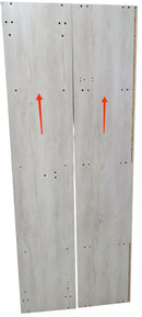 Mobile TV 1 Anta e Mensola 48x35,6x180 cm in MDF Fiona Bianco e Grigio Seconda Scelta