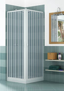 Box Doccia 2 Ante a Soffietto Apertura Angolare In PVC H185 Caldoni Manen