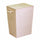 Cesto Portabiancheria in poliestere crema rettangolare cm 40x30xh53