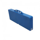 Set Tavolo Pieghevole con 4 Sgabelli da Campeggio in Alluminio Blu