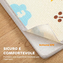 Tappeto Gioco per Bambini 0-3 Anni 200x150x1,5 cm a Tema Foresta Pieghevole e Reversibile in XPE Multicolore      