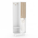 Mobile bagno Kuban bianco rovere 64x30x178 cm