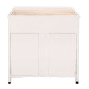 Mobile Lavatoio da Esterno in Polipropilene e Alluminio 75x60x83 cm con Vasca Singola Bianco 